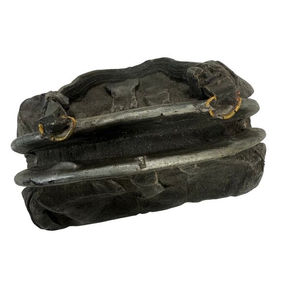 Vintage Heavy Resin Purse Décor Figurine – 5” Wide Handbag Sculpture - Picture 3 of 6